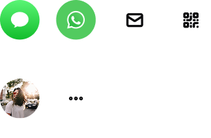Icônes de partage, SMS, WhatsApp, E-mail, QR Code, autre